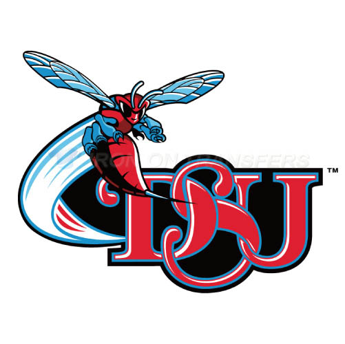 Delaware State Hornets Logo T-shirts Iron On Transfers N4248 - Click Image to Close